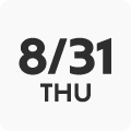 8/31 THU